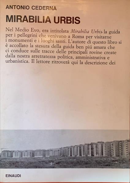 Mirabilia Urbis - Antonio Cederna - copertina