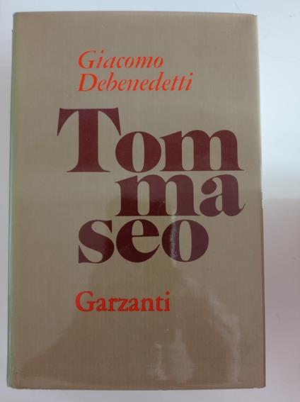 Tommaseo - Giacomo Debenedetti - copertina