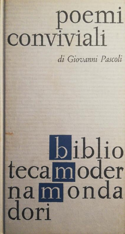 Poemi conviviali - Giovanni Pascoli - copertina