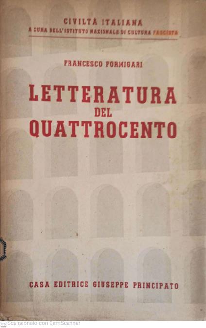 Letteratura del quattrocento - copertina