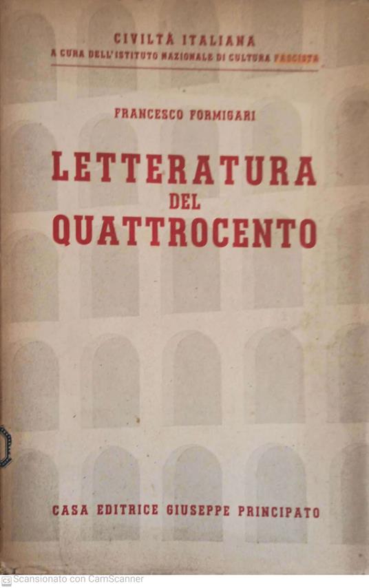 Letteratura del quattrocento - copertina