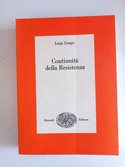 Continuità della Resistenza - Luigi Longo - copertina