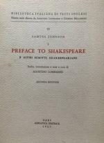 Preface to Shakespeare e altri scritti Shakespeariani