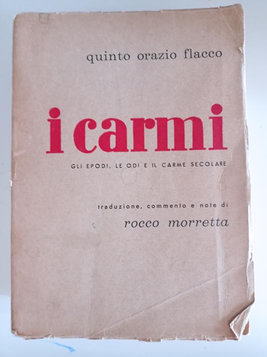 I carmi - Q. Flacco Orazio - copertina