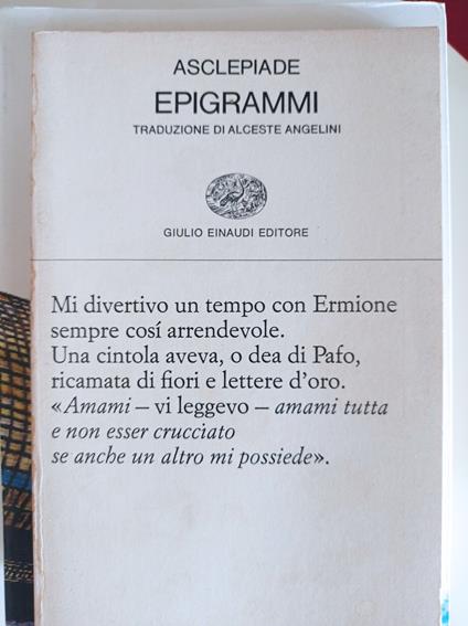 Epigrammi - Asclepiade - copertina