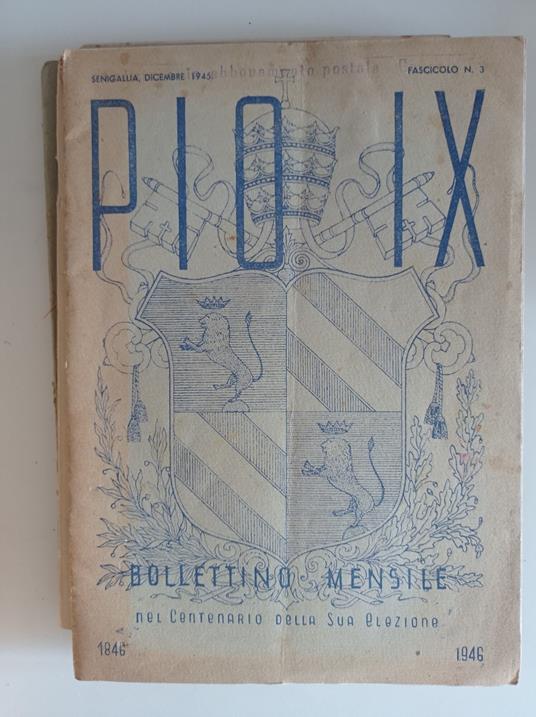Pio IX bollettino mensile - copertina