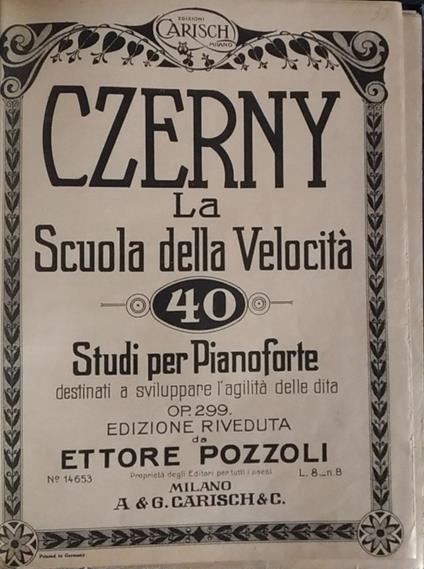 La scuola della velocità - Carl Czerny - copertina