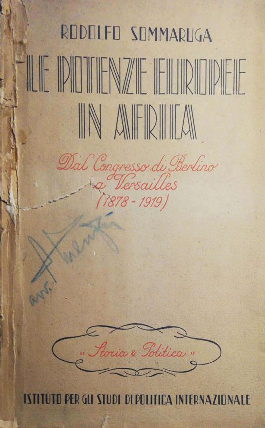 Le potenze Europee in Africa - Rodolfo Sommaruga - copertina
