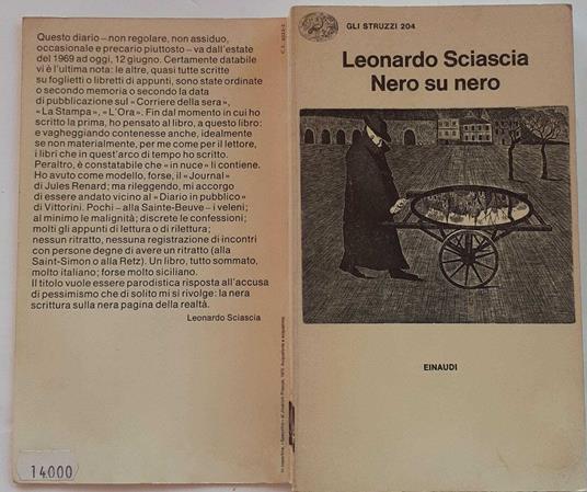 Nero su nero - Leonardo Sciascia - copertina