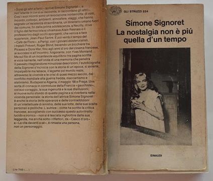 La nostalgia non è più quella d'un tempo - Simone Signoret - copertina