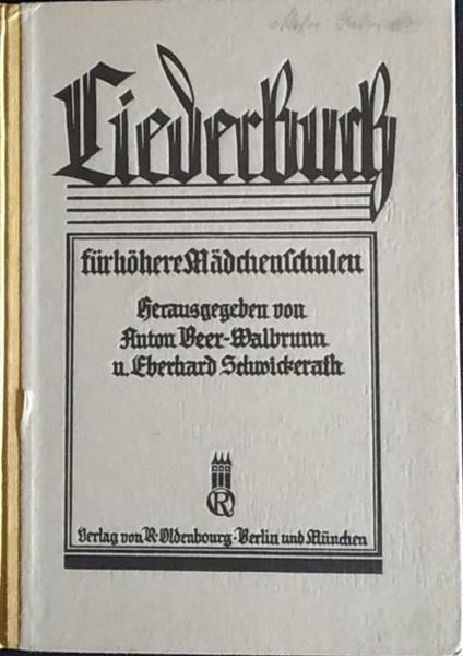 Liederbuch fur bohere Machenflulen - copertina