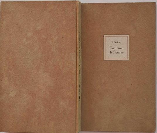 La donna di Andro - Thornton Wilder - copertina