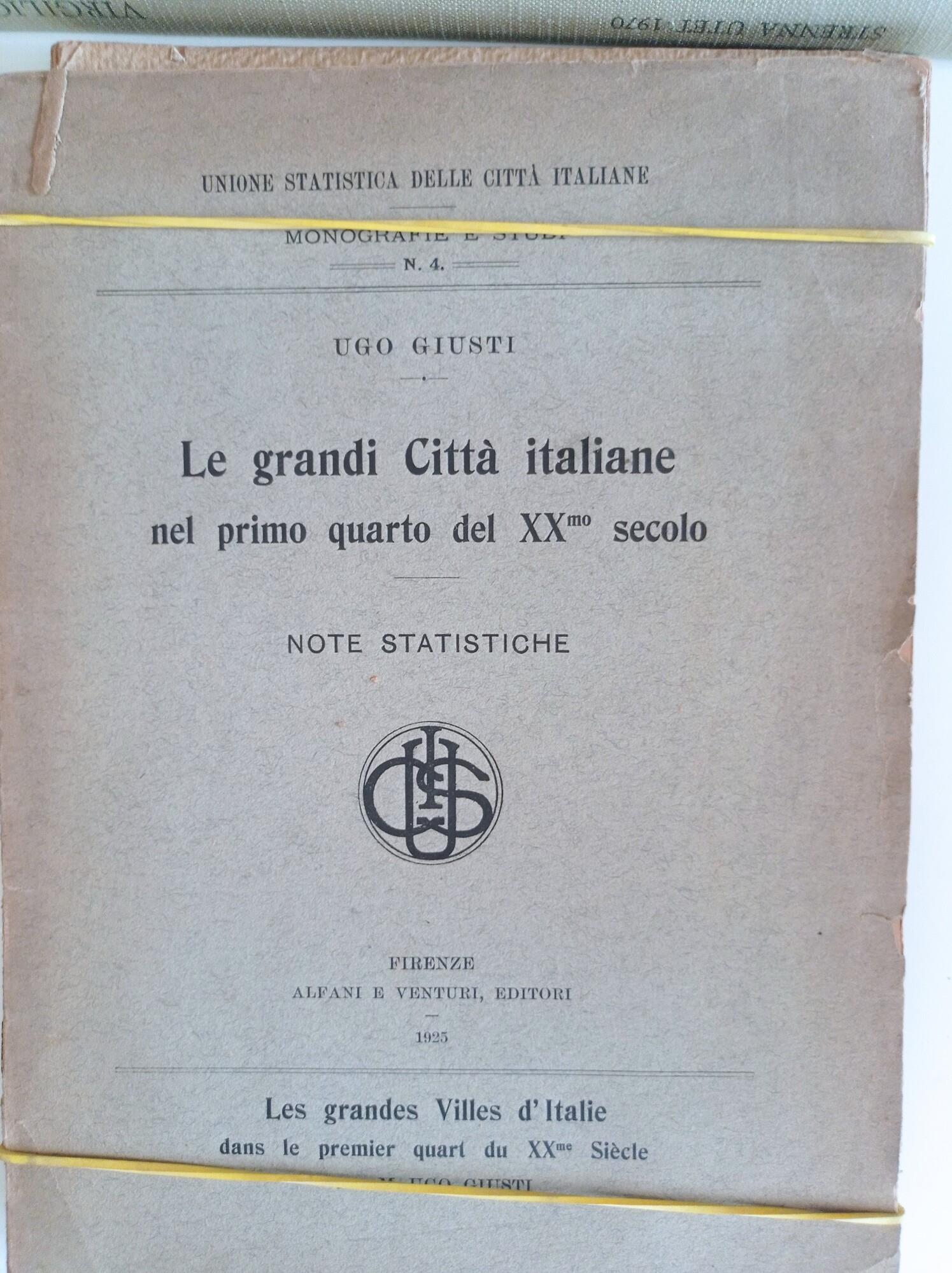 Le grandi Città italiane nel primo quarto del XX secolo