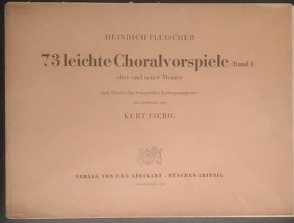 73 leichte Choralvorspiele - copertina