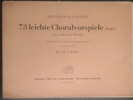 73 leichte Choralvorspiele - copertina