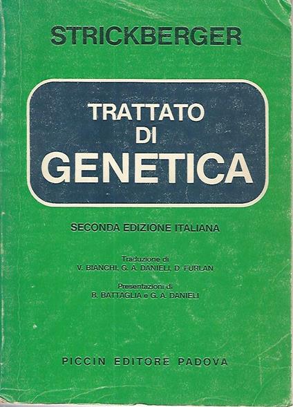 Trattato di genetica - Monroe W. Strickberger - copertina