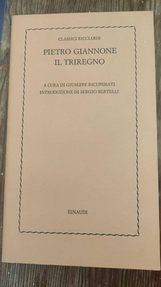 Il Triregno - Pietro Giannone - copertina