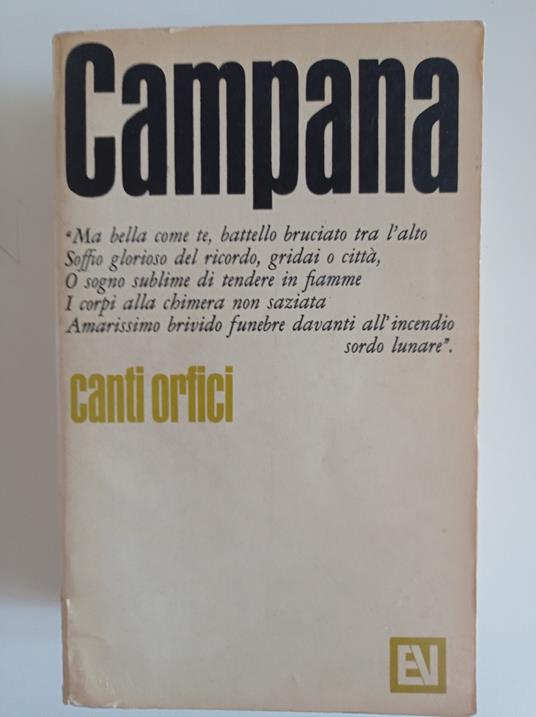 Canti Orfici - Marina Campana - copertina