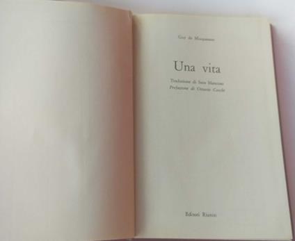 Una vita - Guy de Maupassant - copertina