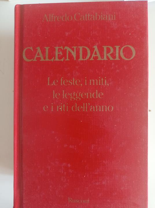 Calendario - Alfredo Cattabiani - copertina