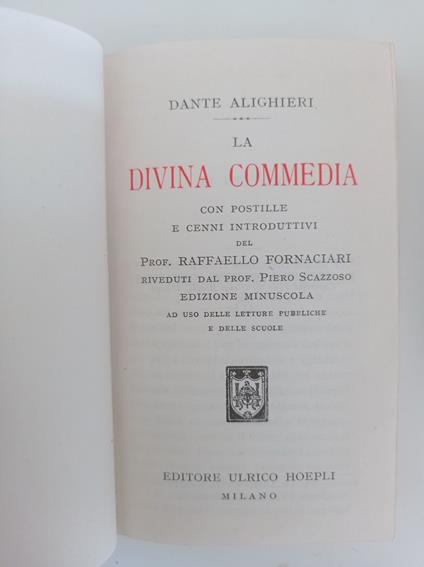 La Divina Commedia - Dante Alighieri - copertina