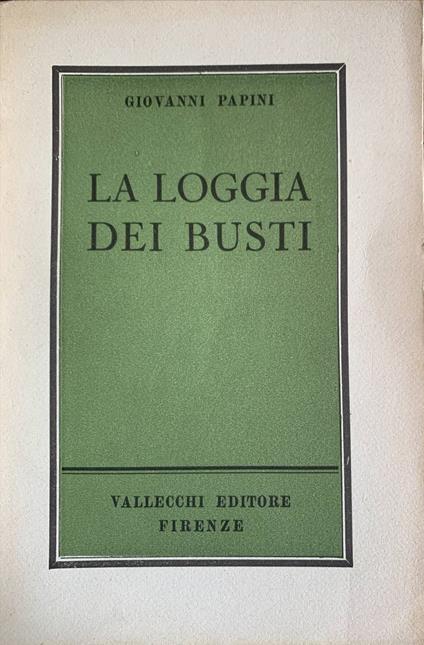 La loggia dei busti - Giovanni Parini - copertina