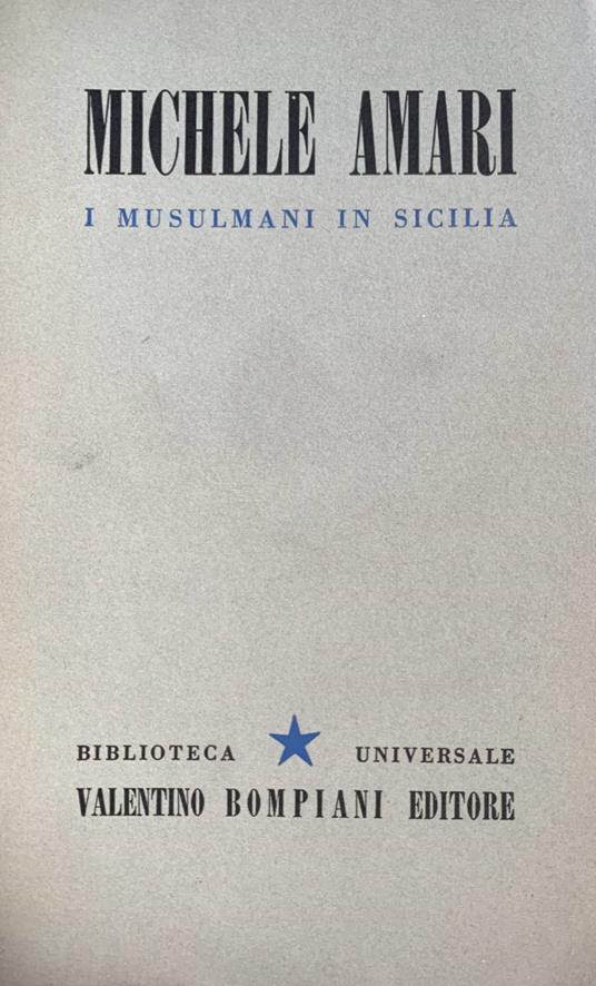 I Musulmani in Sicilia - Michele Amari - copertina