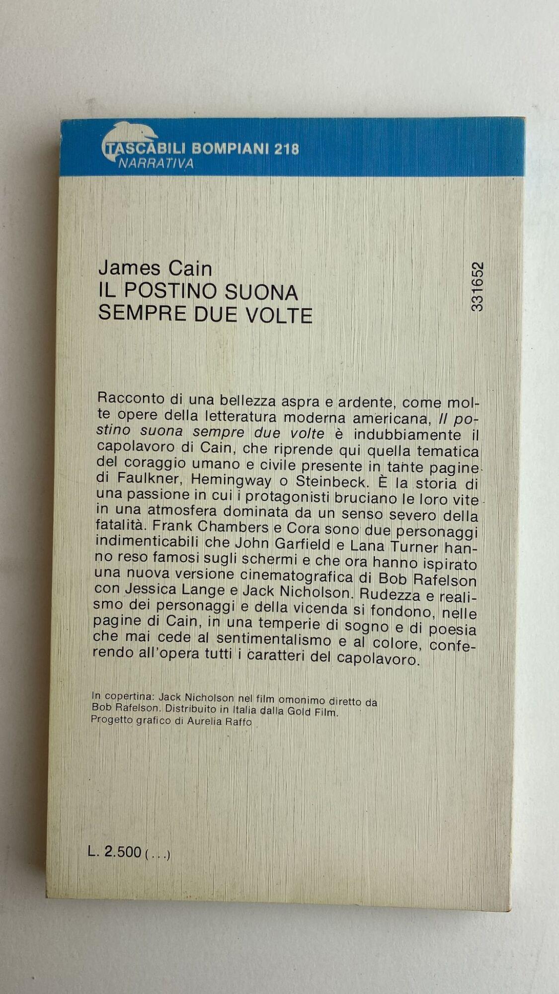 Il postino suona sempre due volte