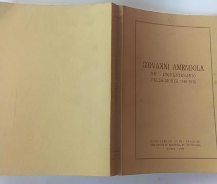 Nel cinquantenario della morte 1926-1976 - Giovanni Amendola - copertina
