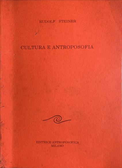 Cultura e antroposofia - Rudolf Steiner - copertina