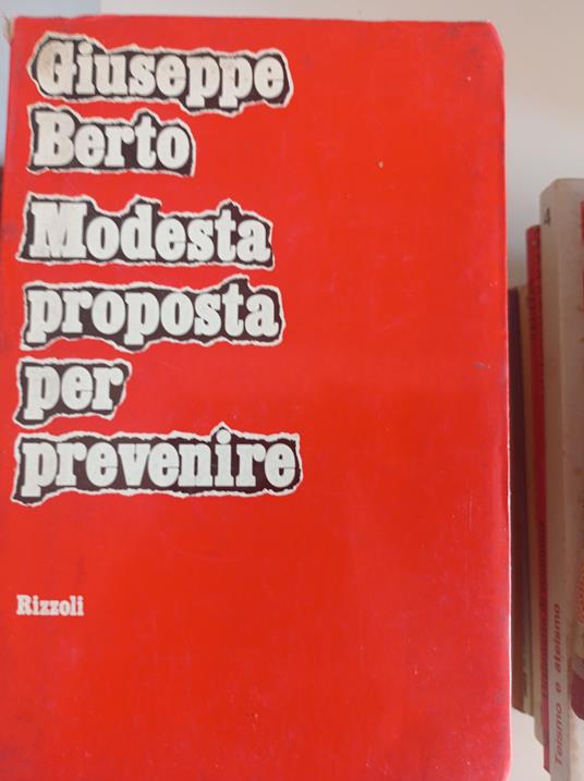 Modesta proposta per prevenire - Giuseppe Berto - copertina