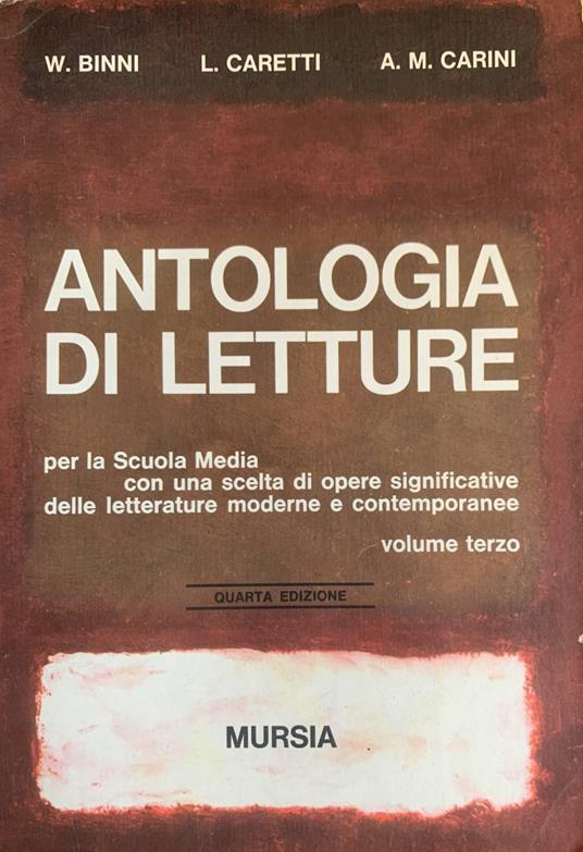 Antologia di letture - 3 - copertina