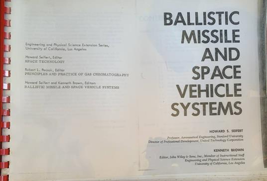 Ballistic missile and space vehicle systems - copertina