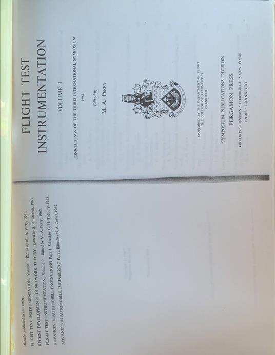Flight test instrumentation. Volume 3 - copertina