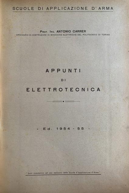 Appunti di elettrotecnica - copertina