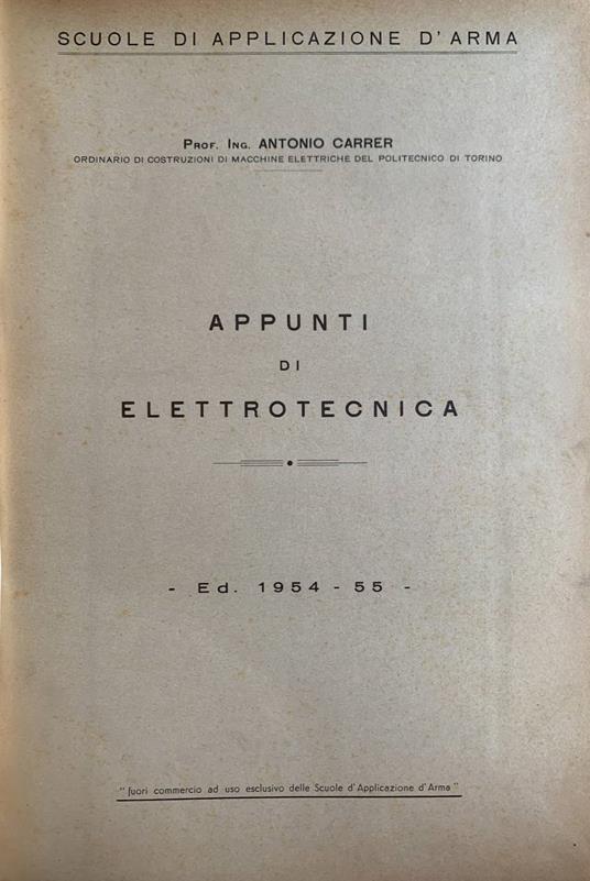 Appunti di elettrotecnica - copertina