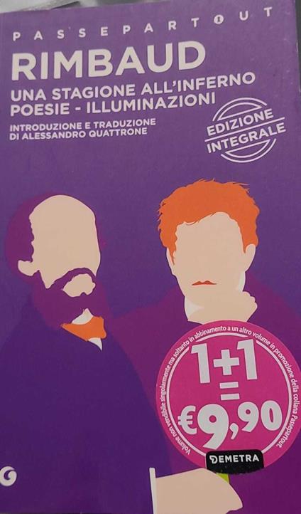 Una stagione all'inferno - poesie - illuminazioni - Arthur Rimbaud - copertina