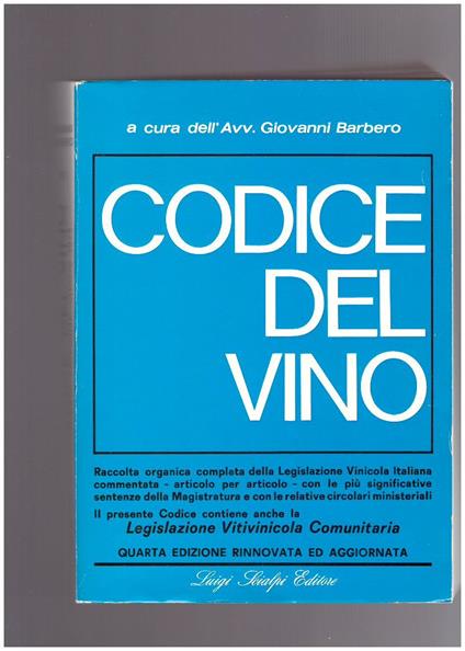 Codice del vino - copertina