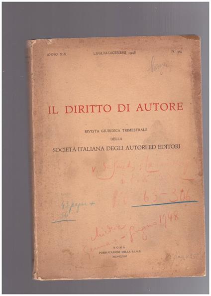 Il Diritto di Autore - copertina