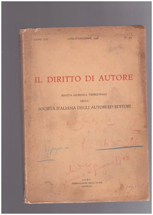 Il Diritto di Autore - copertina
