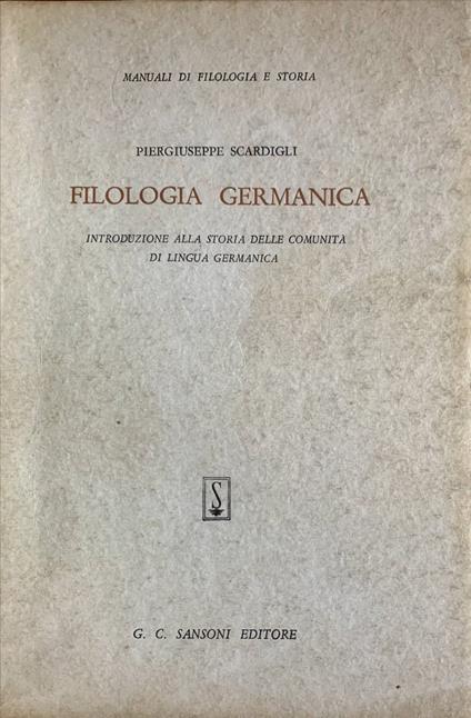 Filologia germanica - PierGiuseppe Scardigli - copertina