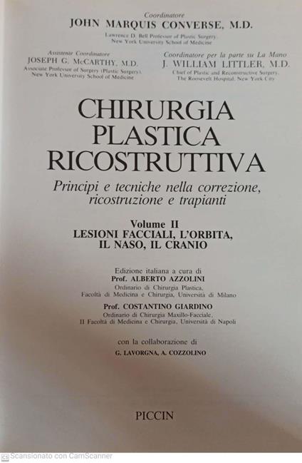 Chirurgia plastica ricostruttiva Lesioni facciali, l'orbita, il naso, il cranio Vol. 2 - copertina