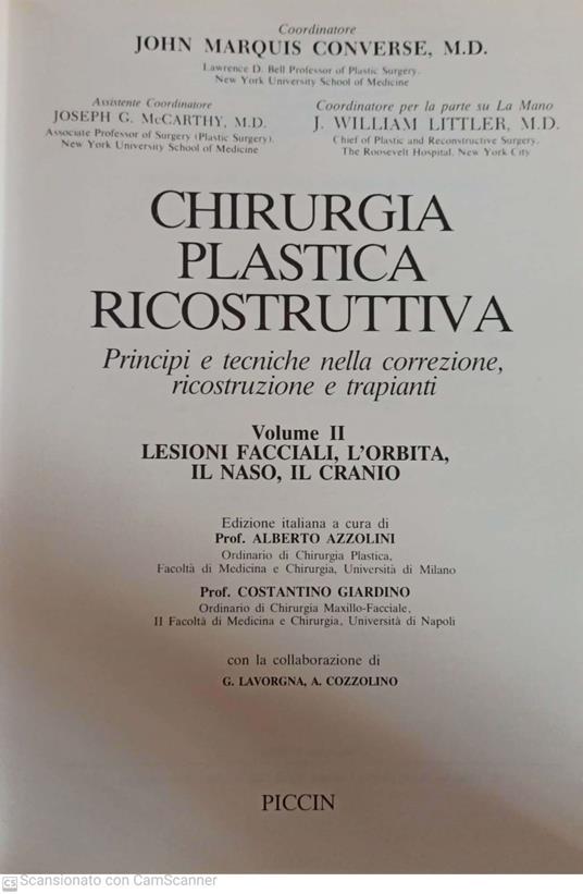 Chirurgia plastica ricostruttiva Lesioni facciali, l'orbita, il naso, il cranio Vol. 2 - copertina