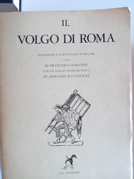 Il Volgo di Roma - Francesco Sabatini - copertina