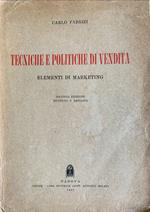 Tecniche e politiche di vendita. Elementi di marketing