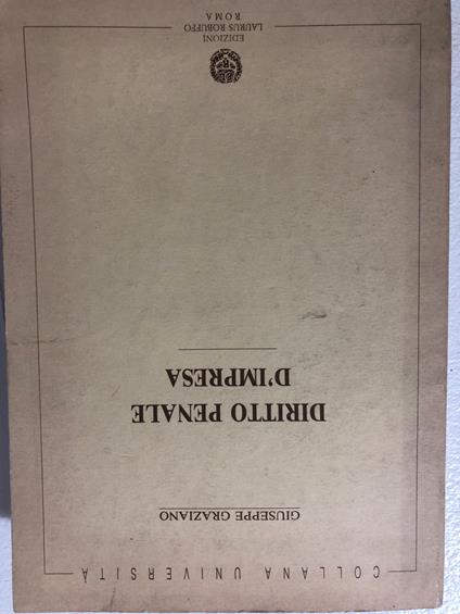 Diritto penale d'impresa - copertina