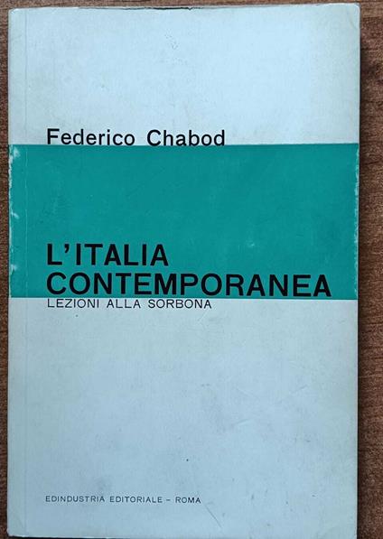 L' Italia contemporanea - Federico Chabod - copertina