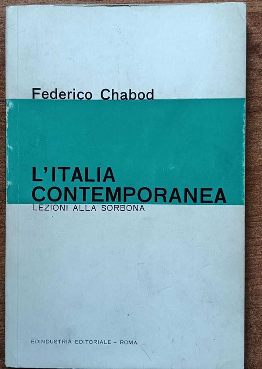 L' Italia contemporanea - Federico Chabod - copertina
