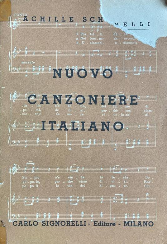 Nuovo canzoniere italiano - Achille Schinelli - copertina