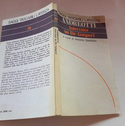 Intervista su De Gasperi - Giulio Andreotti - copertina
